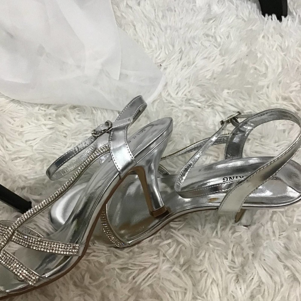 NIB Call It Spring Rhinestone Strappy Heel 8.5 - Picture 3 of 6